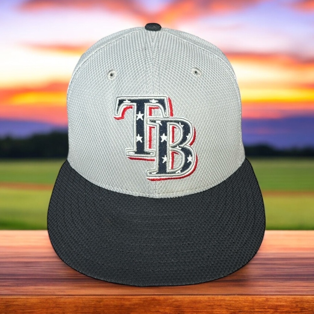 Tampa Bay Rays New Era 59Fifty Gray USA Independence Day Patriotic Fitted Hat